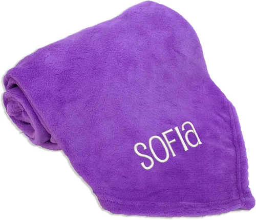 Miniatura 15 de Threadart Manta personalizada bordada con nombre súper suave y ultrasuave, manta de forro polar de 50 x 60 pulgadas, bordado personalizado incluido