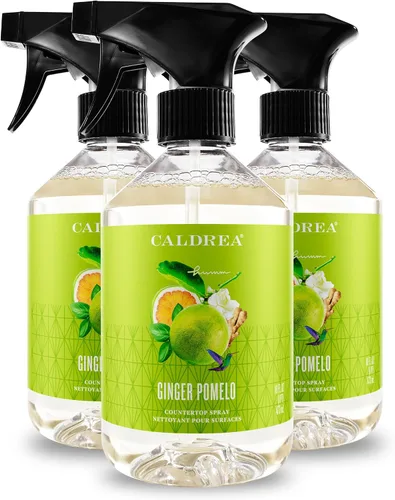 Miniatura 15 de Caldrea Limpiador en aerosol para encimeras multisuperficie, fabricado con extracto de proteína vegetal, aroma Neroli de sal marina, 16 onzas