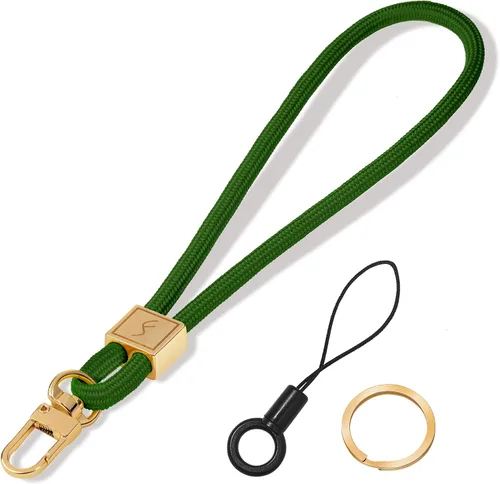 Miniatura 15 de Fishent Cordón para llavero, bonito soporte para llavero, cordón de muñeca tejido mejorado para llaves, correa de muñeca llavero para mujeres
