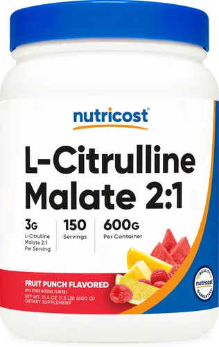 Miniatura 11 de Polvo de L-citrulina Nutricost L-Citruline Malate, 1