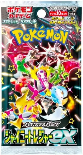 Juego de cartas coleccionables Pokémon japonés de alta clase Shiny Treasure SV4a Booster Pack (10 cartas por paquete)
