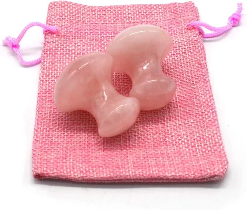 Miniatura 11 de Piedra de masaje de aventurina verde, masajeador con forma de hongo para belleza facial y corporal, piedra de raspado de guasha para spa, masaje