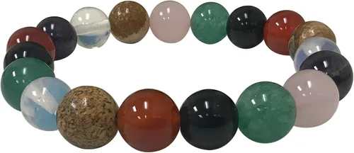 Miniatura 121 de Gem Avenue Handmade Round Bead Stretch Bracelet Unisex Natural Stone Beaded Jewelry for Men & Women, Elastic Wristband for Daily Wear