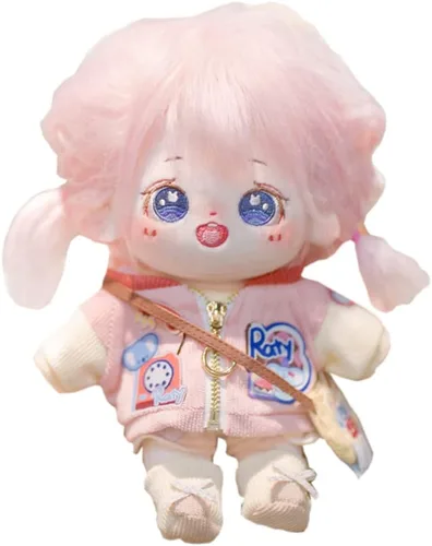 Miniatura 42 de niannyyhouse Muñeca de peluche de 7.9 in para niña, cuerpo de peluche humanoide, sin atributo, 8 pulgadas, cuerpo normal, ropa de vestir, regalos