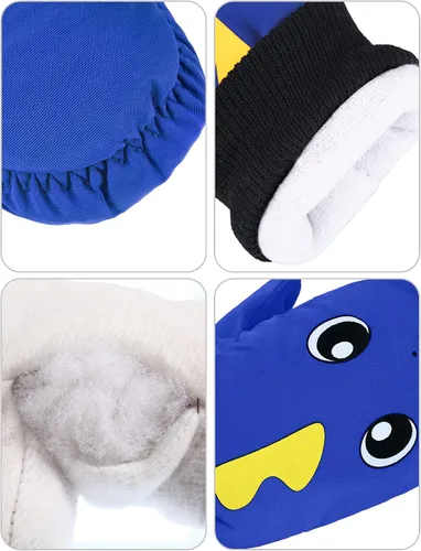Miniatura 5 de Guantes de esquí de invierno guantes impermeables con forro de algodón cálido para niños