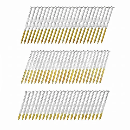 Therwen 75 unidades de clavos de marco de 21 grados, con vástago de anillo, para uso en todos los maderas tratados a presión, cabeza D plana,