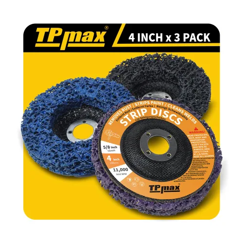 Miniatura 7 de TPmax Rueda eliminadora de óxido de discos de 4-1/2 pulgadas x 7/8 pulgadas, rueda de tira de polietileno para quitar pintura y oxidación, disco