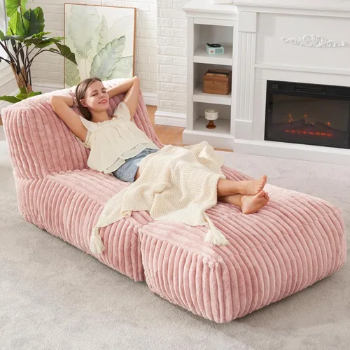 Miniatura 10 de Hobestluk Puf con espuma viscoelástica, tela de piel sintética ultrasuave, diseño ergonómico, puf pequeño, para sala de estar, dormitorio, sala