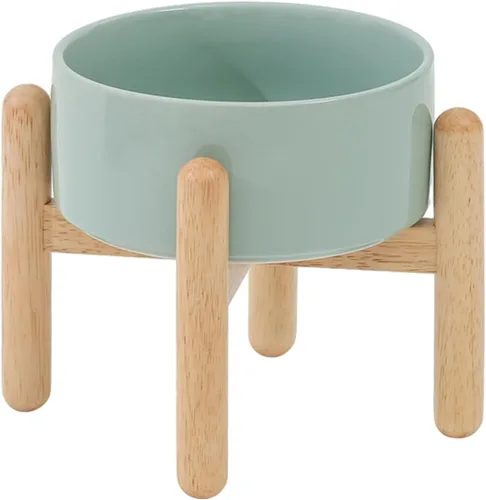 Miniatura 24 de Havniva Cuenco elevado de cerámica de 6.1 pulgadas para perros con soporte para platos de perros de razas pequeñas y medianas, cuenco de comida y 2