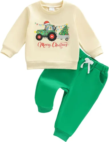 Miniatura 178 de Conjunto de camisa larga y divertida para bebé niño y niña, ropa de primera Navidad, 6, 12, 18, 24 meses, 2T