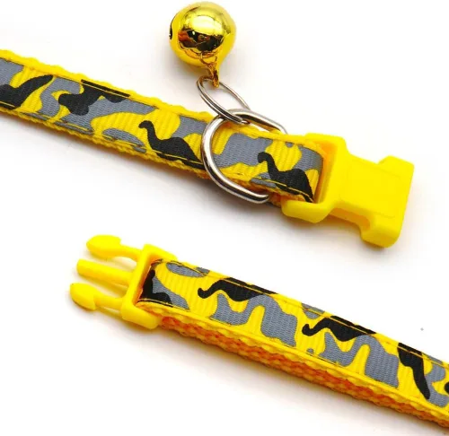 Miniatura 8 de Collares de camuflaje personalizados para perros, collares ajustables de nailon ligero para mascotas, hebilla de liberación rápida, perfectos