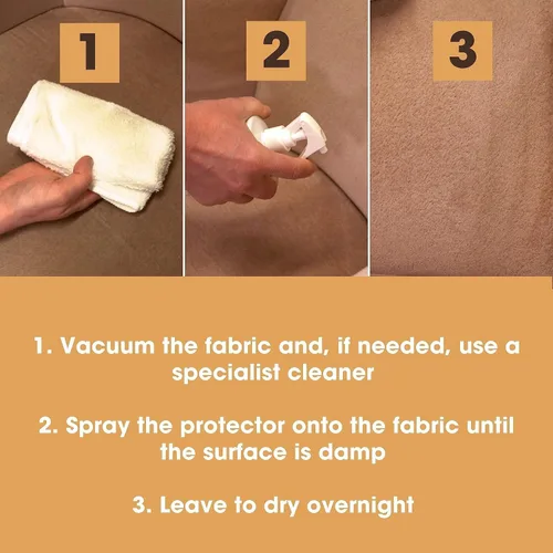 Miniatura 5 de Furniture Clinic Spray protector de tela Crea barrera contra todas las manchas líquidas Previene olores y suciedad Para tapicería, alfombras