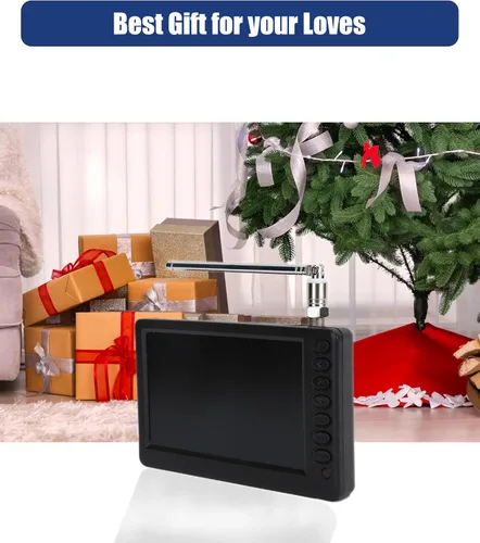 Miniatura 5 de Zyyini TV portátil de 5 pulgadas, 1080P con antena, batería recargable, USB y tarjeta TF Play, para viajes, camping, personas mayores, niños