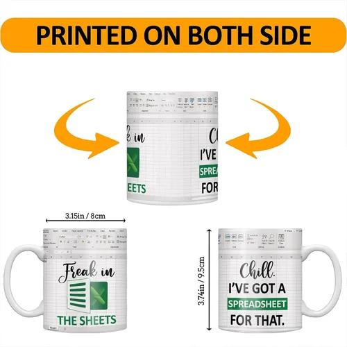 Miniatura 6 de Taza divertida de contador de Freak In The Sheets, regalos divertidos de contabilidad de fantasmas para hombres, mujeres, compañeros de trabajo