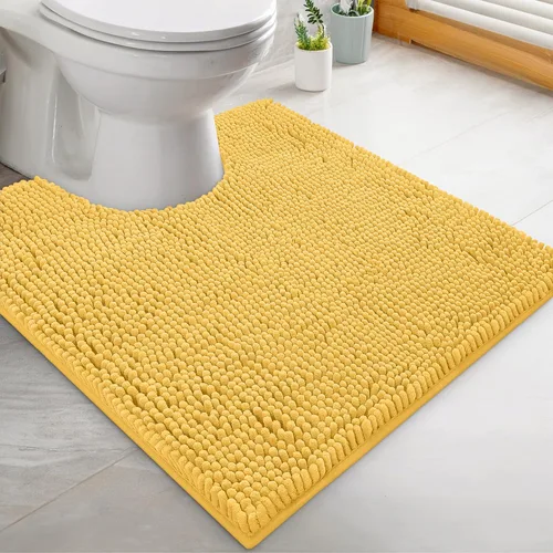 Miniatura 142 de LuxUrux Tapete de microfibra afelpada, de felpilla extrasuave, pelo largo de 1 pulgada, muy absorbente, para baño o ducha, lavar y secar a máquina