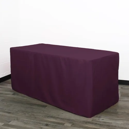 Miniatura 20 de YOUR CHAIR COVERS Mantel ajustable color marrón chocolate – Mantel rectangular de poliéster ajustable de 6 pies, mesa de buffet para interiores