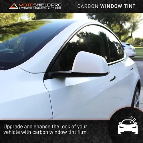 Miniatura 3 de MotoShield Pro Kit de tintado de ventana automática Personalizar sombra: Película de tinte precortada de carbono 5% - 50% para todos