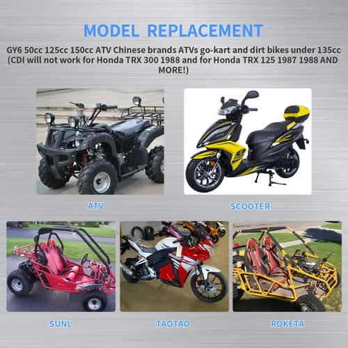 Miniatura 5 de MaySpare CAJA CDI de 6 pines AC para GY6 50cc 125cc 150cc ATV Taotao Roketa Sunl Lance Scooter Ciclomotor Go Kart