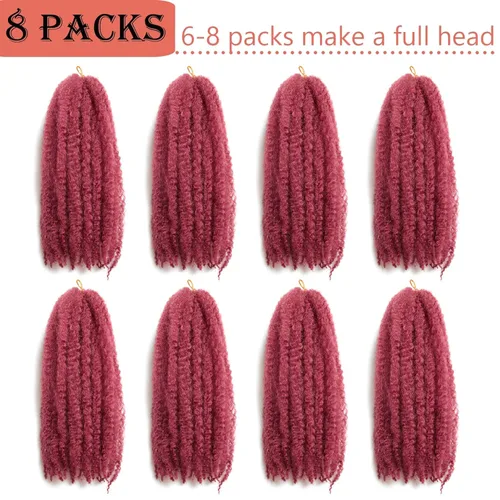 Miniatura 4 de Cabello trenzado Marley Twist de 18 pulgadas, extensiones sintéticas suaves, esponjosas y versátiles para estilos de aspecto natural, perfecto
