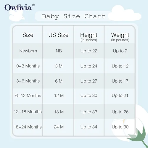 Miniatura 6 de Owlivia Pijama de bambú para bebé y niña, con cremallera frontal antideslizante