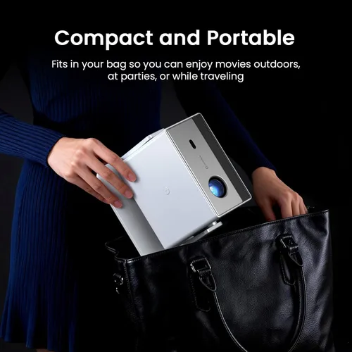 Miniatura 8 de Proyector inteligente ANSI 1500, proyector portátil con WiFi y Bluetooth, HAPPRUN 4K Full HD Home Theater con soporte de 270°, sonido Dolby