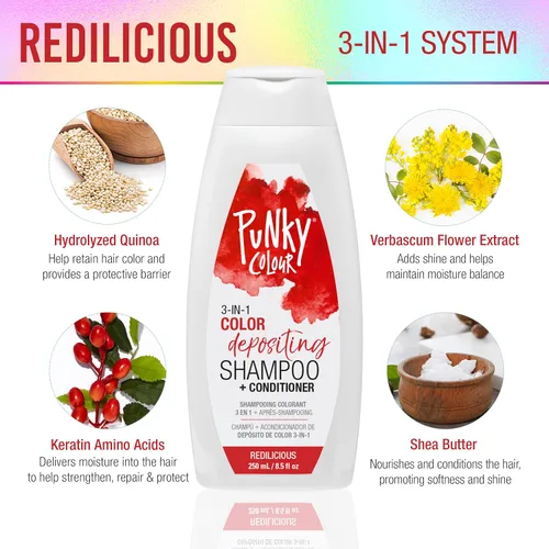 Miniatura 3 de Punky - Shampoo 3 en 1 depositante de color y acondicionador Redilicioso
