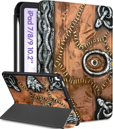 Miniatura 9 de Uppuppy para iPad 9ª/8ª/7ª Generación Funda de 10.2 Pulgadas para Niñas Lindas Mujeres Folio Smart Cover con Soporte para Lápices Diseño de Labios