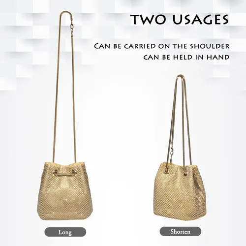 Miniatura 5 de AOYUNHUI Hand Bags Purses for Women Rhinestone Hobo Bag for Women Clutch Purses for Women for Wedding Reception Prom Reunion