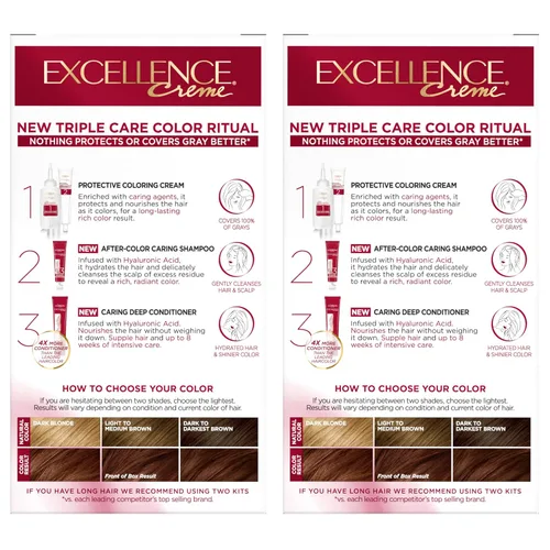 Miniatura 10 de L'Oreal Paris Excellence Crème - Tinte permanente para el cabello, color de cabello de triple cuidado, complejo Pro-Keratine para una cobertura