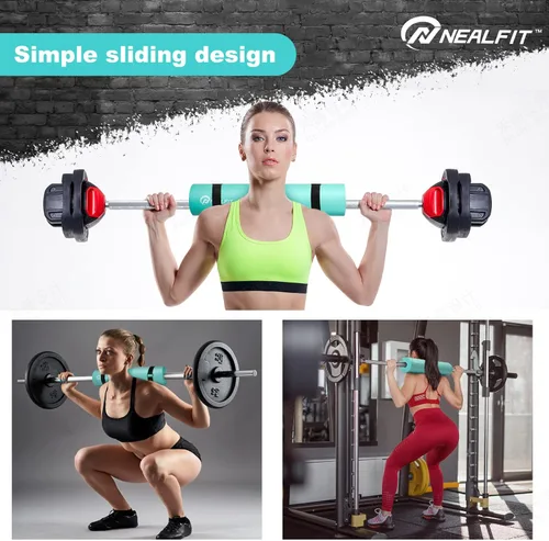 Miniatura 7 de NEALFIT Almohadilla para Barra de Pesos para Sentadillas—Almohadilla para Barra de Pesos—Ideal para Levantamiento de Pesas, Estocadas y Empujes