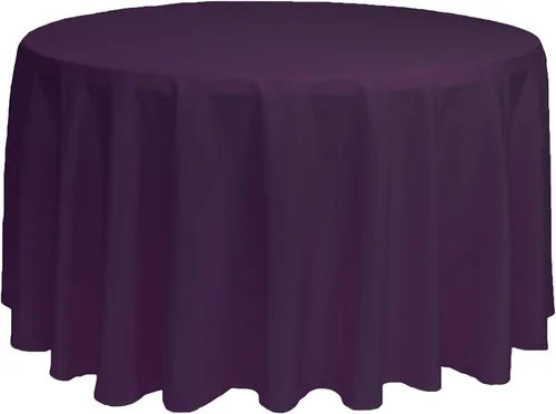 Miniatura 49 de YOUR CHAIR COVERS - Mantel redondo de poliéster prémium de 120 pulgadas - Mantel de lino color champán para mesas redondas estándar