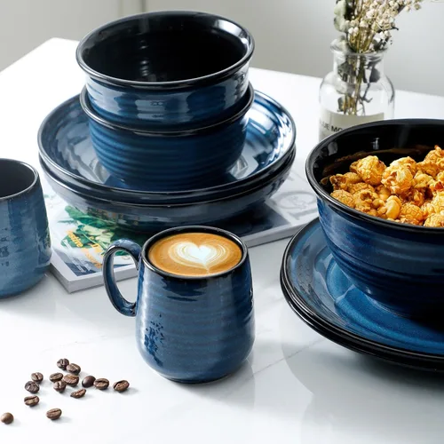 Miniatura 3 de HASENSE Tazas pequeñas de café de 8 oz, juego de 4 tazas de capuchino de cerámica, taza de café expreso con asa para café con leche, té, leche