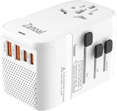 Convertidor de 220 V a 110 V para viajes europeos, convertidor de voltaje de paso bajo de EE. UU. a Europa, adaptador de corriente de viaje