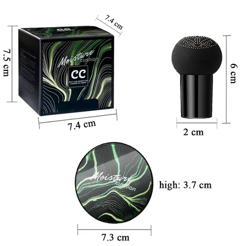 Miniatura 5 de Cojín de aire marrón oscuro, base de cabeza de hongo, 0.71 oz BB Cream Makeup Foundation,Moisturizing Concealer,Long Lasting Full Coverage 3#