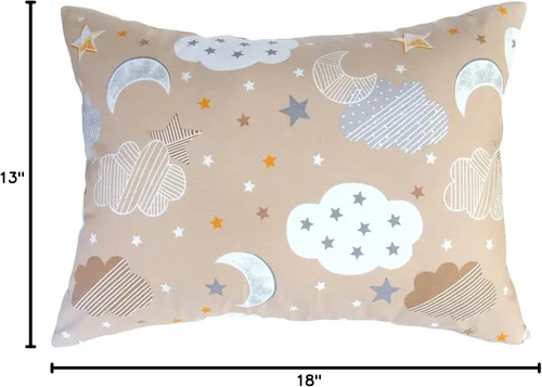 Miniatura 3 de Funda de almohada de algodón para niños pequeños de 13 x 18 pulgadas - Funda de almohada Star Cloud Moon de tamaño para viajar, fundas de almohada