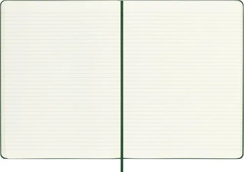 Miniatura 5 de Cuaderno Moleskine, extragrande, a rayas, verde mirto, tapa dura (7.5 x 9.75).