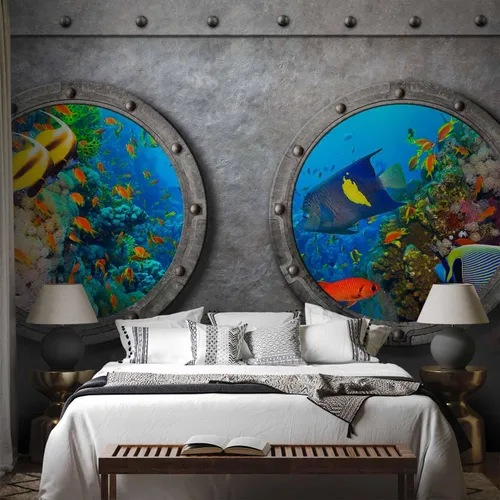 Miniatura 5 de artgeist Mural de pared premium mundo submarino, 98 x 69 pulgadas, papel tapiz no tejido XXL, decoración de pared de vellón, impresión fotográfica