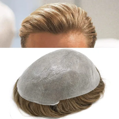 Miniatura 18 de Hombres Toupee Hair Thin Skin Men Human Hair Piece Men Toupee Cabello humano V-loop de aspecto natural Toupee Hombres Hairpiece Men Hair System
