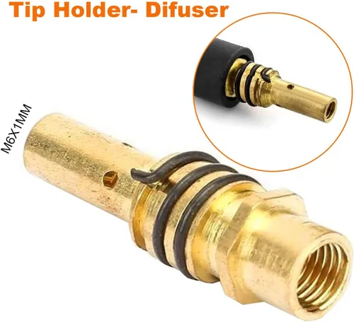 Miniatura 5 de FORTON Mig Kit de repuesto de accesorios para pistola de soldadura, 10 puntas de soldadura de 0.030 pulgadas + 2 boquillas de gas + 2 difusores