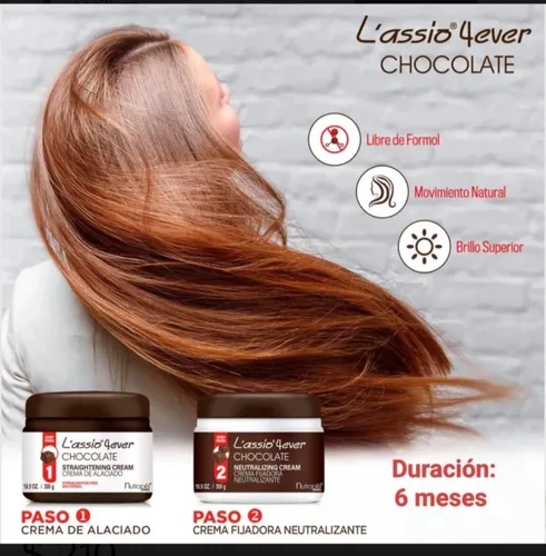 Miniatura 4 de Nutrapel KIT ALACIADO DE CABELLO CHOCOLATE 4EVER LASSIO 6 MESES ALACIADO Chocolate