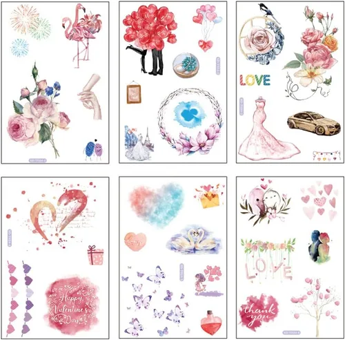 Miniatura 17 de 12 hojas de lindas calcomanías washi kawaii animales artesanales calcomanías decorativas para álbumes de recortes, planificador diario, collage