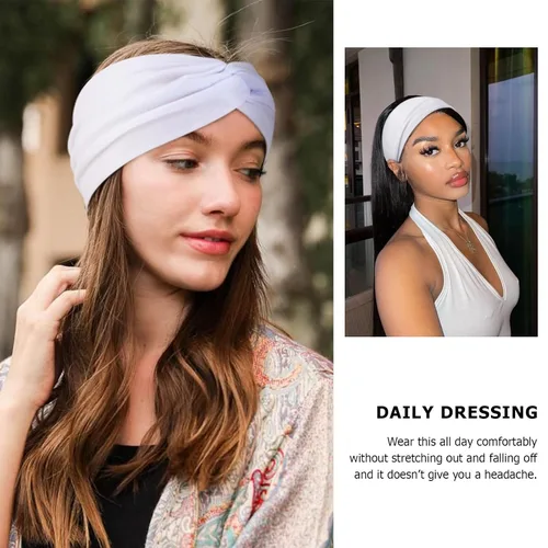 Miniatura 75 de DRESHOW Paquete de 8 diademas anudadas para mujer, con tiras cruzadas, antideslizantes, bohemias, trenzadas, accesorios para el cabello