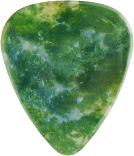 Miniatura 20 de Púa de guitarra o bajo de Obsidiana de Caoba en vidrio volcánico - 3.0 mm de calibre ultra pesado - Forma 351 - Púa exótica artesanal de gema