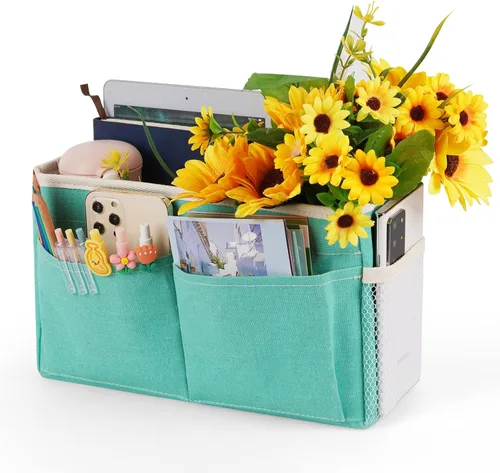 Miniatura 7 de Organizador de Mesita de Noche Cesta de Almacenamiento Colgante para Mesita de Noche Organizador de Cama para Cabeceros Literas Dormitorios