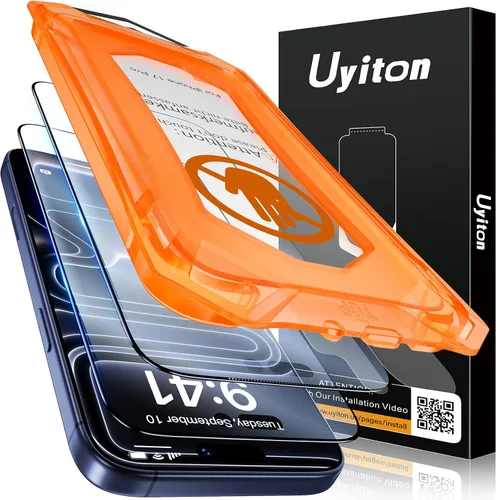 Miniatura 17 de Uyiton Protector de pantalla de privacidad para iPhone 16 Pro Max, [fácil de instalar] [cero burbujas] de cobertura completa inastillable
