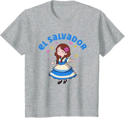 Miniatura 45 de Camiseta de mujer hispana con bandera salvadoreña de El Salvador Orgullosa, Negro