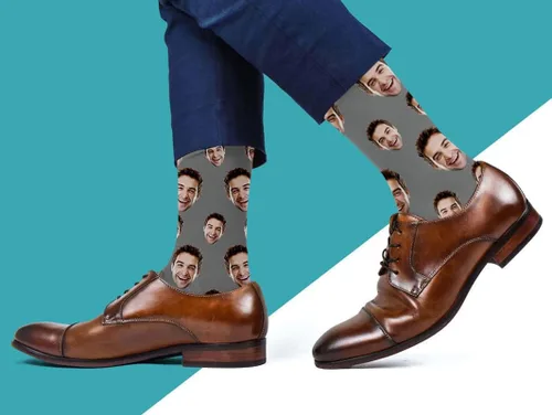Miniatura 3 de Juantao Calcetines de cara personalizados con foto calcetines divertidos personalizados regalo divertido para hombres y mujeres
