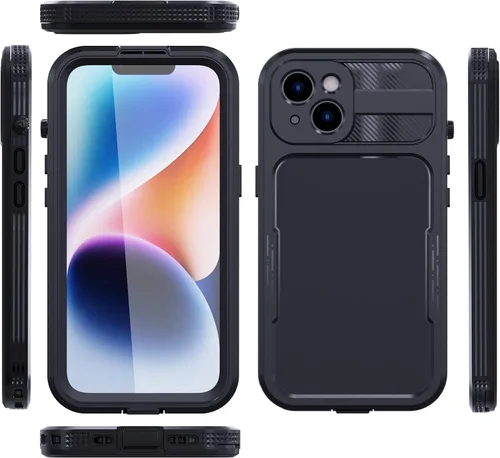 Miniatura 5 de Funda impermeable para iPhone 14 con protector de pantalla integrado, a prueba de polvo, a prueba de golpes, a prueba de caídas, cubierta protectora