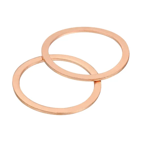 Miniatura 34 de uxcell Arandela Plana M6, 50 Piezas Arandelas de Anillo Plano de Cobre de 12mm de Diámetro Exterior Junta de Sellado de Metal para Tornillos, Pernos