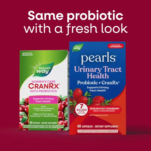 Miniatura 2 de Nature's Way Pearls Probiótico para la salud del tracto urinario + CranRx, apoya la salud urinaria*, vitamina C, arándano, 7 mil millones